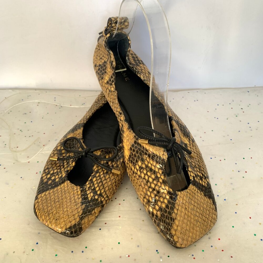 Frame Le Sunset Ballet Flats Python Multi Print B… - image 2